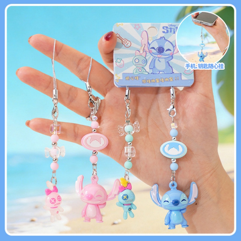 Phone Accessories Ideas - Genuine StitchCartoon Keychain Booger Couple Interlocking