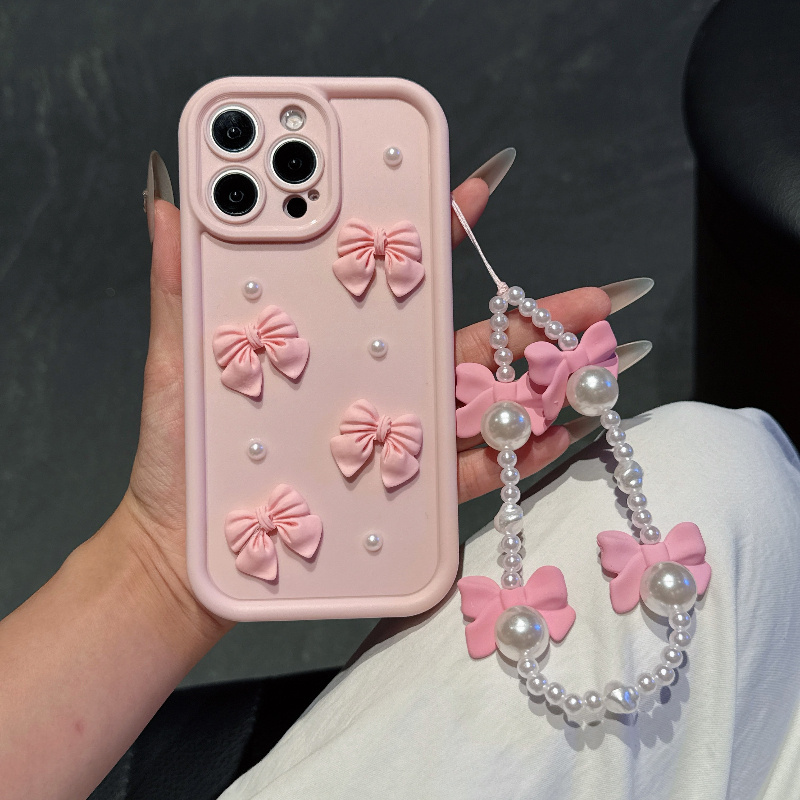 Pink Phone Case With Bowknot P - Phone Accessories Beads ulasan dan harga