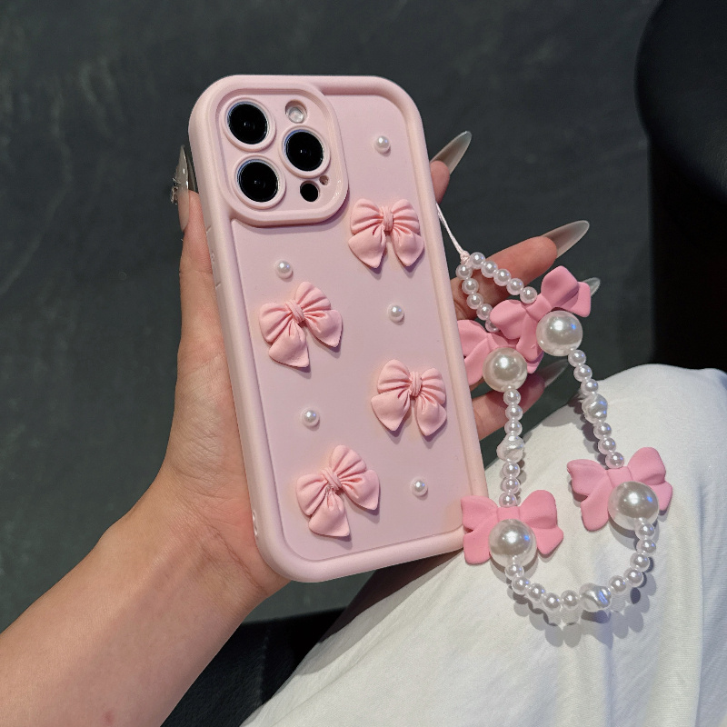 Pink Phone Case With Bowknot P - Phone Accessories Beads ulasan dan harga
