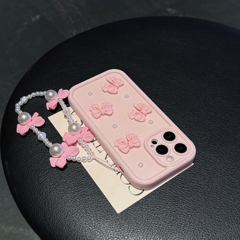 Pink Phone Case With Bowknot P - Phone Accessories Beads ulasan dan harga