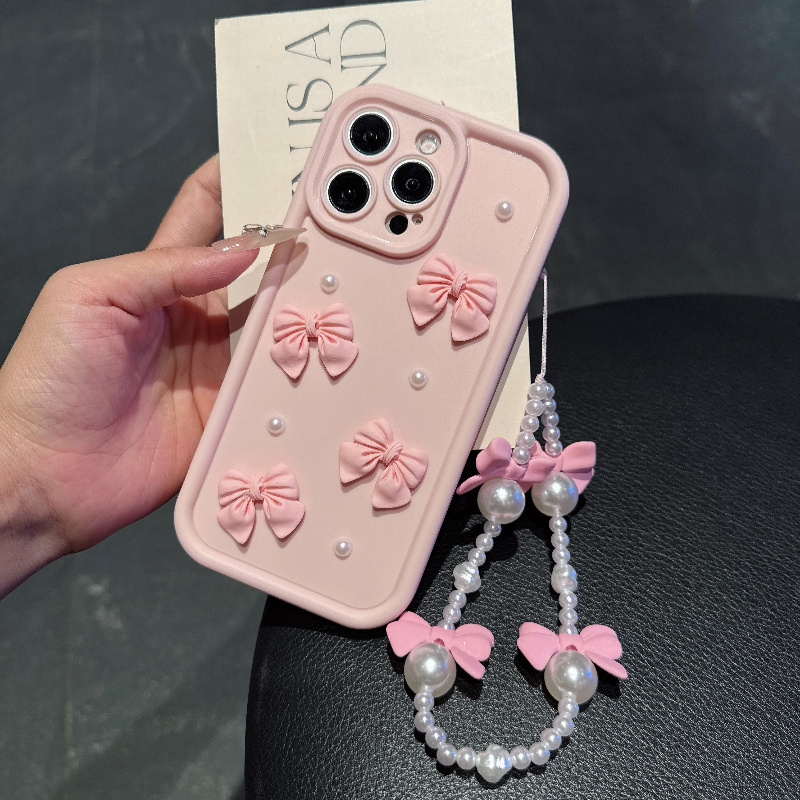 Pink Phone Case With Bowknot P - Phone Accessories Beads ulasan dan harga