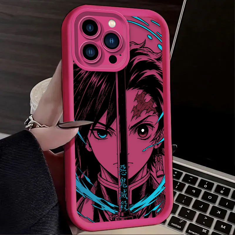Demon Slayer Split Half Face A - Phone Accessories Demon Slayer ulasan dan harga