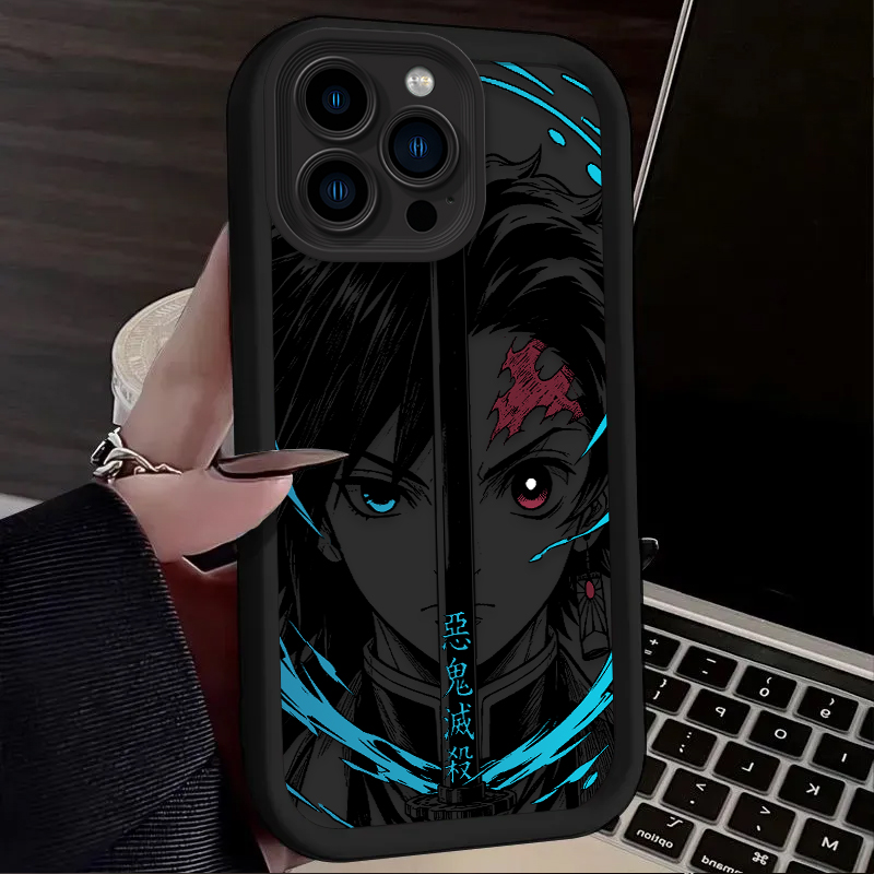Demon Slayer Split Half Face A - Phone Accessories Demon Slayer ulasan dan harga