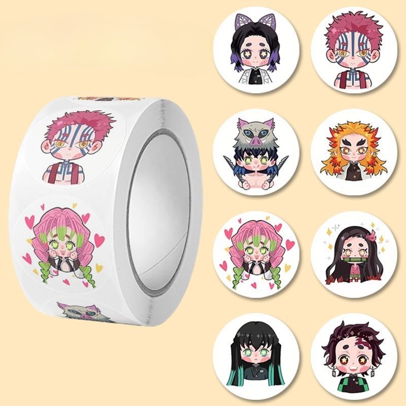 500pcs Cartoon Version of Kime - Phone Accessories Demon Slayer ulasan dan harga